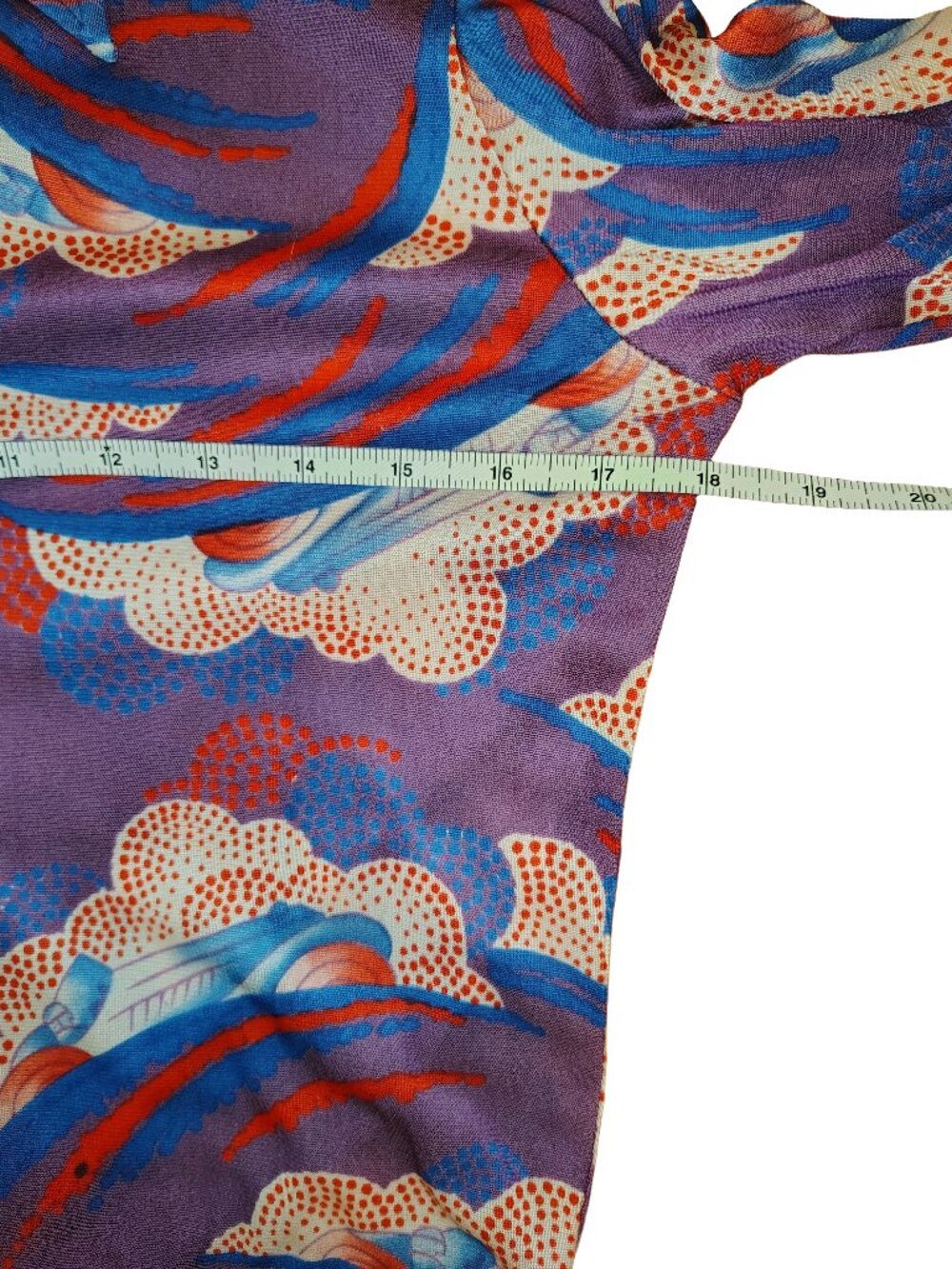 Montgomery Ward Psychedelic Abstract Print Shirt M EUC 70s Retro Mod VTG Vintage - Picture 7 of 7